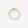 Anillo oro bl./am. zafiro y brillantes