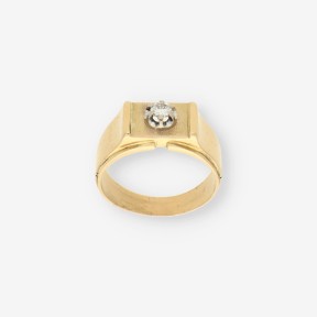 Anillo oro 18kt y brillante
