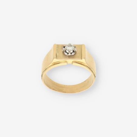 Anillo oro 18kt y brillante