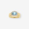 Anillo piedra azul y oro