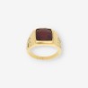 Anillo oro piedra roja