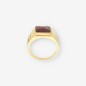 Anillo sello  oro 18kt piedra roja
