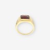 Anillo oro piedra roja