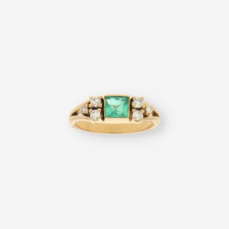 Anillo Esmeralda oro y brillantes