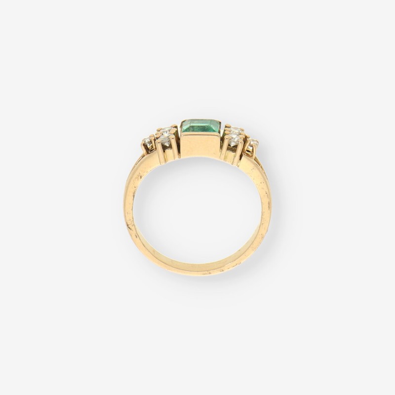 Anillo Esmeralda oro y brillantes
