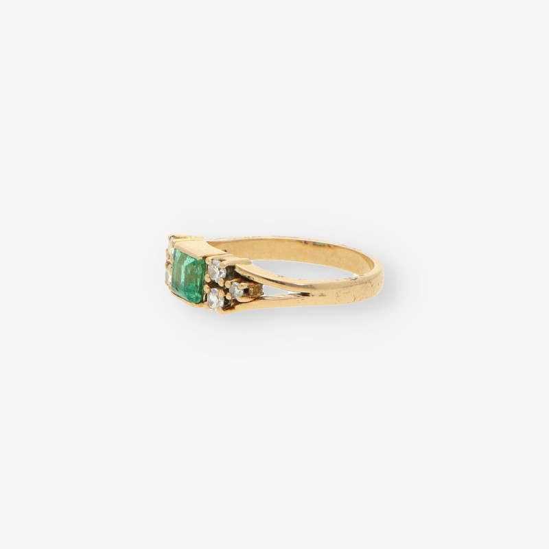 Anillo Esmeralda oro y brillantes