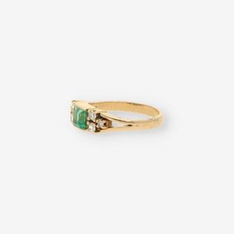 Anillo Esmeralda oro y brillantes