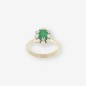 Anillo oro blanco 18kt esmeralda y brillantes