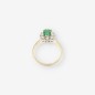 Anillo oro blanco 18kt esmeralda y brillantes
