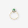 Anillo oro blanco esmeralda y bri