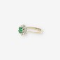 Anillo oro blanco 18kt esmeralda y brillantes