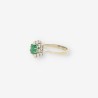 Anillo oro blanco esmeralda y bri