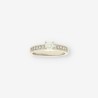 Anillo oro bl. y brillantes