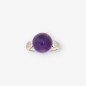 Anillo oro blanco 18kt  amatista y brillantes
