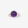 Anillo oro blanco amatista y brillantes