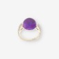 Anillo oro blanco 18kt  amatista y brillantes