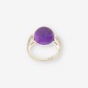 Anillo oro blanco amatista y brillantes