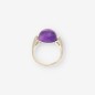 Anillo oro blanco 18kt  amatista y brillantes
