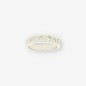 Media alianza oro blanco 18kt y brillantes