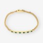 Pulsera oro 18kt esmeralda y brillantes