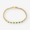 Pulsera oro esmeralda y brillantes