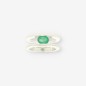 Anillo oro blanco 18kt y Esmeralda