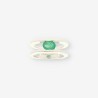 Anillo oro blanco y Esmeralda