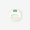 Anillo oro blanco y Esmeralda