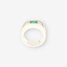 Anillo oro blanco y Esmeralda