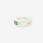 Anillo oro blanco 18kt y Esmeralda