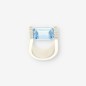 Anillo oro blanco 18kt topacio y brillantes
