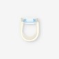 Anillo oro blanco 18kt topacio y brillantes