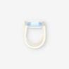 Anillo oro blanco topacio y brillantes