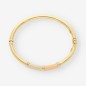 Pulsera esclava oro mate y oro pulido 18kt