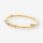 Pulsera esclava oro mate y oro pulido 18kt