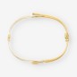 Pulsera esclava oro blanco y amarillo de 18kt