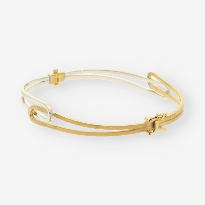 Esclava oro blanco y amarillo