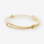 Pulsera esclava oro blanco y amarillo de 18kt