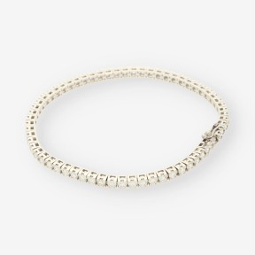 Pulsera rivière de oro blanco 18kt con brillantes