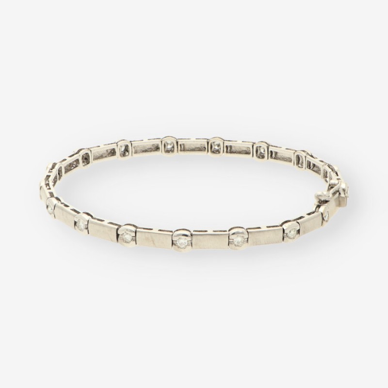 Pulsera de oro blanco 18kt con brillantes Pulsera de oro blanco 18kt con brillantes