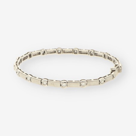 Pulsera oro blanco y brillantes