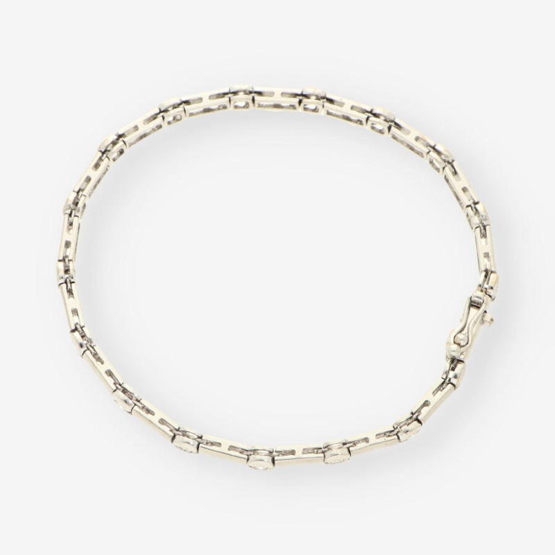 Pulsera oro blanco y brillantes