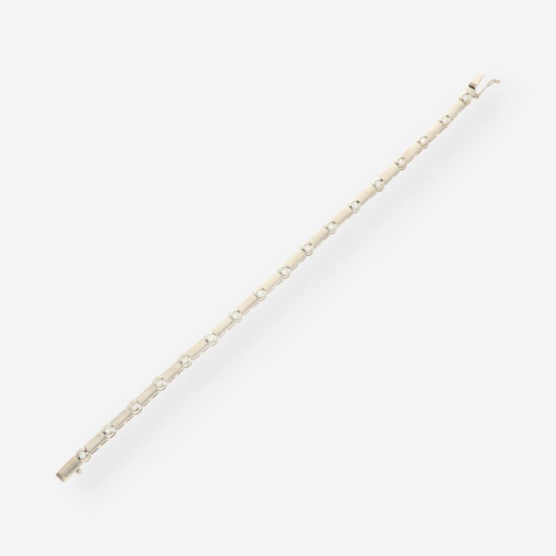 Pulsera oro blanco y brillantes