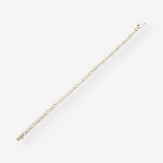 Pulsera oro blanco y brillantes