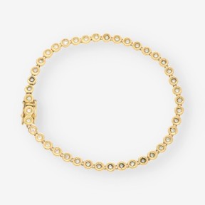 Pulsera Riviere de oro amarillo 18kt con brillantes
