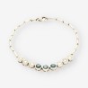 Pulsera oro blanco zafiros y brillantes