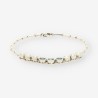 Pulsera oro blanco zafiros y brillantes