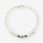 Pulsera de oro blanco 18kt con zafiros y brillantes Pulsera de oro blanco 18kt con zafiros y brillantes