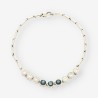 Pulsera oro blanco zafiros y brillantes